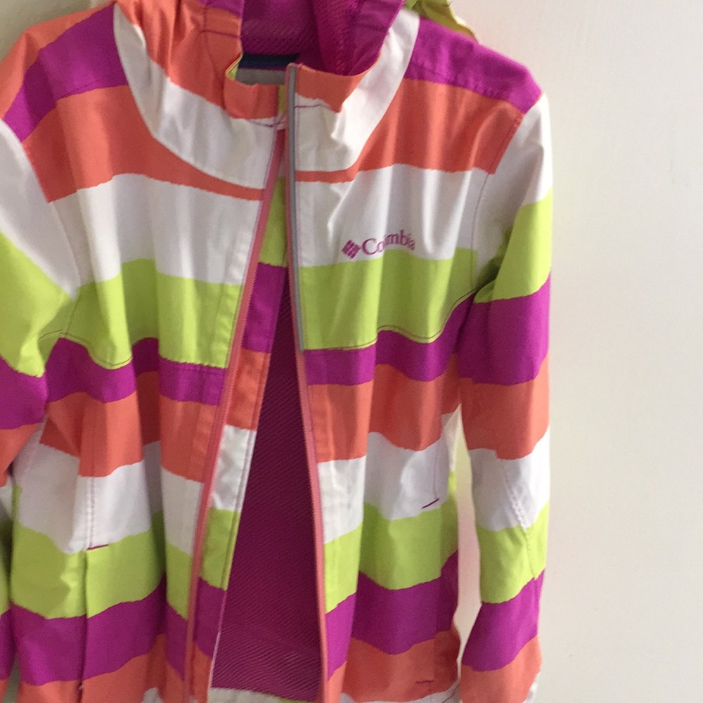 Girls Columbia rain coat shell